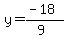 y=%28-18%29%2F%289%29