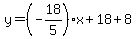 y=%28-18%2F5%29x%2B18%2B8
