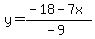 y=%28-18-7x%29%2F%28-9%29