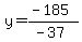 y=%28-185%29%2F%28-37%29