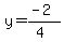 y=%28-2%29%2F%284%29