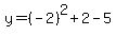 y=%28-2%29%5E2%2B2-5