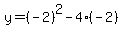 y=%28-2%29%5E2-4%28-2%29