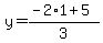 y=%28-2%2A1%2B5%29%2F3