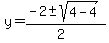 y=%28-2%2B-sqrt%284-4%29%29%2F%282%29