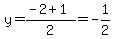 y=%28-2%2B1%29%2F2=-1%2F2