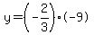 y=%28-2%2F3%29%2A-9