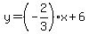 y=%28-2%2F3%29%2Ax%2B6