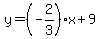 y=%28-2%2F3%29%2Ax%2B9