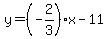 y=%28-2%2F3%29%2Ax-11