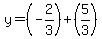 y=%28-2%2F3%29%2B%285%2F3%29