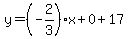 y=%28-2%2F3%29x%2B0%2B17