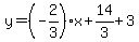 y=%28-2%2F3%29x%2B14%2F3%2B3
