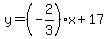 y=%28-2%2F3%29x%2B17