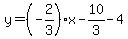 y=%28-2%2F3%29x-10%2F3-4