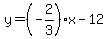 y=%28-2%2F3%29x-12
