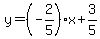 y=%28-2%2F5%29x%2B3%2F5