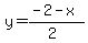 y=%28-2-x%29%2F%282%29