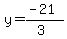 y=%28-21%29%2F%283%29
