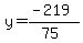 y=%28-219%29%2F%2875%29