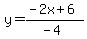 y=%28-2x%2B6%29%2F%28-4%29