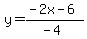 y=%28-2x-6%29%2F%28-4%29