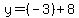 y=%28-3%29%2B8
