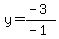 y=%28-3%29%2F%28-1%29