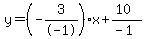 y=%28-3%2F-1%29x%2B%2810%29%2F%28-1%29
