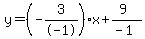 y=%28-3%2F-1%29x%2B%289%29%2F%28-1%29