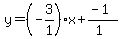 y=%28-3%2F1%29x%2B%28-1%29%2F%281%29