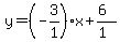 y=%28-3%2F1%29x%2B%286%29%2F%281%29