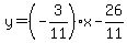 y=%28-3%2F11%29x-26%2F11