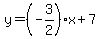 y=%28-3%2F2%29%2Ax%2B7