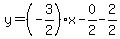 y=%28-3%2F2%29%2Ax-0%2F2-2%2F2