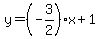 y=%28-3%2F2%29x%2B1