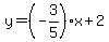 y=%28-3%2F5%29%2Ax%2B2