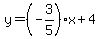 y=%28-3%2F5%29x%2B4
