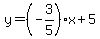 y=%28-3%2F5%29x%2B5