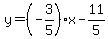 y=%28-3%2F5%29x-11%2F5