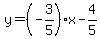 y=%28-3%2F5%29x-4%2F5