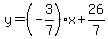 y=%28-3%2F7%29x%2B26%2F7