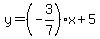y=%28-3%2F7%29x%2B5