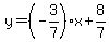 y=%28-3%2F7%29x%2B8%2F7