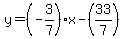 y=%28-3%2F7%29x-%2833%2F7%29