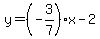 y=%28-3%2F7%29x-2