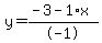 y=%28-3-1%2Ax%29%2F-1