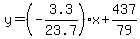 y=%28-3.3%2F23.7%29x%2B437%2F79