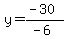 y=%28-30%29%2F%28-6%29
