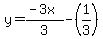 y=%28-3x%29%2F3-%281%2F3%29